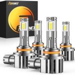 9006 9005 800% Brighter Car Light Bulbs Pack