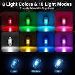 4PCS Wireless LED Strobe Lights with Remote Control