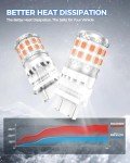 Marsauto 3156/3157 Amber LED Turn Signal Bulbs