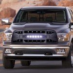 Matte Black Armor Grille with LED Lights for Dodge Ram 1500