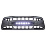 Matte Black Armor Grille with LED Lights for Dodge Ram 1500