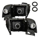 Dodge Ram 1994-2001 Black Halogen Headlight Set