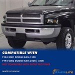 Dodge Ram 1994-2001 Black Halogen Headlight Set