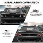 RAZPOY Red Headlight Cover for Dodge Challenger