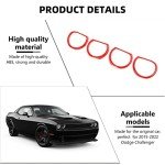 RAZPOY Red Headlight Cover for Dodge Challenger