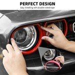 RAZPOY Red Headlight Cover for Dodge Challenger