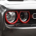 RAZPOY Red Headlight Cover for Dodge Challenger
