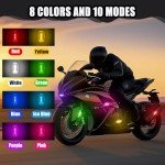 12 Pcs Wireless RGB Strobe Lights with Remote