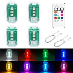 SEISSO 4-Pack Wireless LED Strobe Lights Kit
