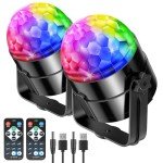 2-Pack Sound Activated DJ Strobe Lights - 7 Colors