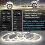 17" Waterproof White Wheel Lights for Trucks & SUVs