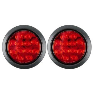 Red 4-Inch LED Tail Lights for Trailers