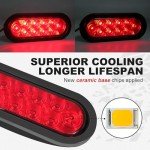 6 Inch Oval LED Trailer Light Kit, Waterproof