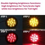 Red 4-Inch LED Tail Lights for Trailers