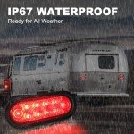 6 Inch Oval LED Trailer Light Kit, Waterproof
