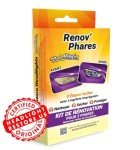 3-Step Headlight Restoration Kit with Protective Wipes