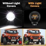 Auxbeam 4" Round LED Pods with Black Lenses