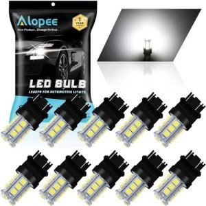 10-Pack White LED Daytime Running Lights P27/7W