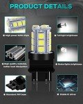 10-Pack White LED Daytime Running Lights P27/7W