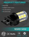 10-Pack White LED Daytime Running Lights P27/7W