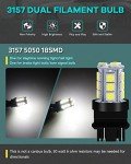 10-Pack White LED Daytime Running Lights P27/7W