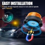 Rechargeable Magnetic LED Beacon Strobe Light