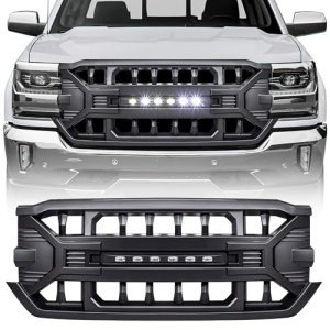EOMD Matte Black Grille with Off-Road LED Lights