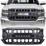 EOMD Matte Black Grille with Off-Road LED Lights