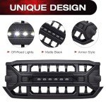 EOMD Matte Black Grille with Off-Road LED Lights