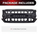 EOMD Matte Black Grille with Off-Road LED Lights