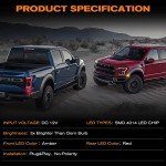 Amber & Red LED Fender Marker Lights for Ford F150