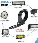 2PCS UTV Light Bar Mounts – Adjustable Roll Bar Clamps