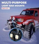 2PCS UTV Light Bar Mounts – Adjustable Roll Bar Clamps