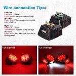 12V Submersible Square LED Trailer Lights Set