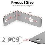 Ronybuy L-Shaped Steel Trailer Light Brackets - 2 Pack
