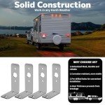Ronybuy L-Shaped Steel Trailer Light Brackets - 2 Pack