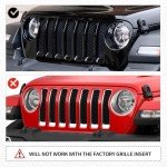 MAXDOM Jeep Wrangler JL Headlight Covers Set - Red