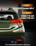 Pinkomoto Right Tail Light for Honda HR-V 2016-2022