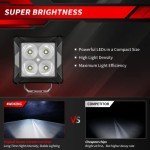 4WDKING 3 Inch LED Pod Lights - 40W 3600LM