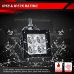 4WDKING 3 Inch LED Pod Lights - 40W 3600LM
