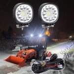 Powerful 4-Inch LED Work Lights, 2-Pack