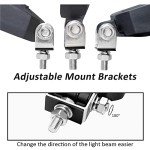 Powerful 4-Inch LED Work Lights, 2-Pack
