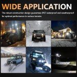 Powerful 4-Inch LED Work Lights, 2-Pack
