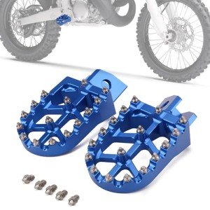 Blue Wide CNC Foot Pegs for Dirt Bikes