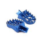 Blue Wide CNC Foot Pegs for Dirt Bikes
