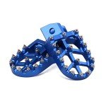 Blue Wide CNC Foot Pegs for Dirt Bikes