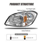 Chevy Cobalt Headlight Assembly with Clear Lens