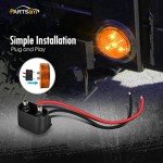 2-Pack Amber 2" Round LED Marker Lights