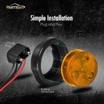2-Pack Amber 2" Round LED Marker Lights