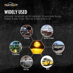 2-Pack Amber 2" Round LED Marker Lights